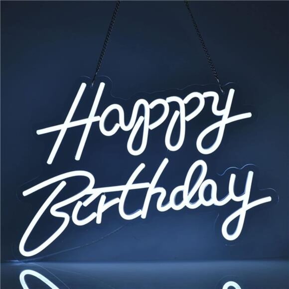 Happy Birthday Neon Sign for Wall Decor, with Dimmable Switch, Reusable Neon - Picture 5 of 7